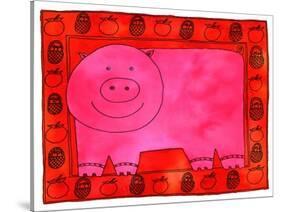 Pig and Apples, 2003-Julie Nicholls-Stretched Canvas