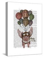 Pig and Balloons-Fab Funky-Stretched Canvas