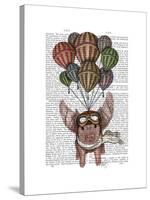 Pig and Balloons-Fab Funky-Stretched Canvas