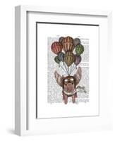 Pig and Balloons-Fab Funky-Framed Art Print