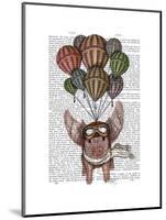 Pig and Balloons-Fab Funky-Mounted Art Print