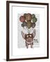 Pig and Balloons-Fab Funky-Framed Art Print