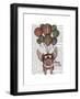 Pig and Balloons-Fab Funky-Framed Art Print