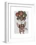 Pig and Balloons-Fab Funky-Framed Art Print