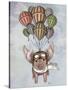 Pig and Balloons-Fab Funky-Stretched Canvas