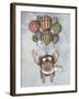 Pig and Balloons-Fab Funky-Framed Art Print