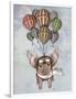 Pig and Balloons-Fab Funky-Framed Art Print