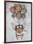 Pig and Balloons-Fab Funky-Framed Art Print