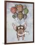 Pig and Balloons-Fab Funky-Framed Art Print