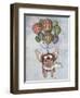 Pig and Balloons-Fab Funky-Framed Art Print