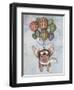 Pig and Balloons-Fab Funky-Framed Art Print