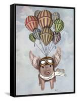 Pig and Balloons-Fab Funky-Framed Stretched Canvas