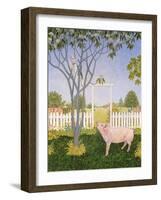 Pig and Cat-Ditz-Framed Giclee Print