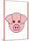 Pig - Animaru Cartoon Animal Print-Animaru-Mounted Giclee Print