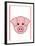 Pig - Animaru Cartoon Animal Print-Animaru-Framed Giclee Print