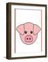 Pig - Animaru Cartoon Animal Print-Animaru-Framed Giclee Print