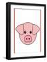 Pig - Animaru Cartoon Animal Print-Animaru-Framed Giclee Print