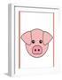 Pig - Animaru Cartoon Animal Print-Animaru-Framed Giclee Print