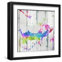 Pig Colorful-OnRei-Framed Art Print