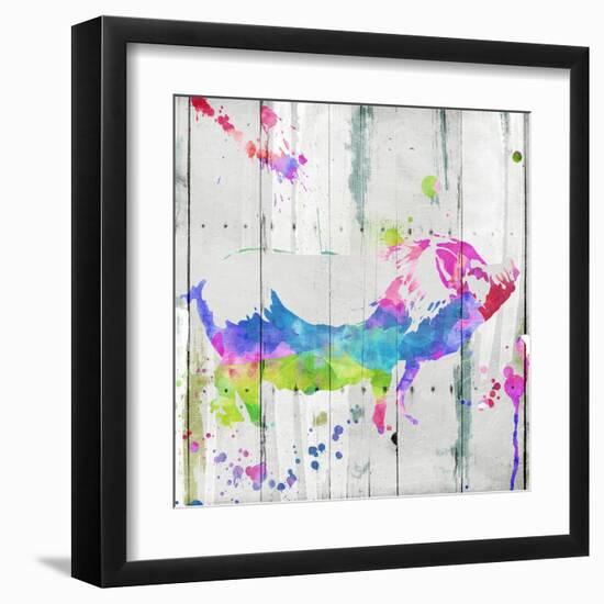 Pig Colorful-OnRei-Framed Art Print