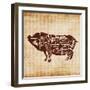 Pig Cut-OnRei-Framed Art Print