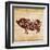 Pig Cut-OnRei-Framed Art Print