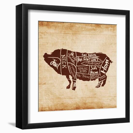 Pig Cut-OnRei-Framed Art Print