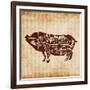 Pig Cut-OnRei-Framed Art Print