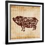 Pig Cut-OnRei-Framed Art Print