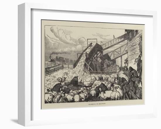 Pig-Driving in Cincinnati-Arthur Boyd Houghton-Framed Giclee Print