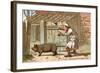 Pig Farmer Persuading a Pig to Move-null-Framed Art Print