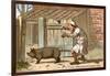 Pig Farmer Persuading a Pig to Move-null-Framed Art Print