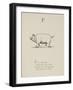 Pig Illustrations and Verse From Nonsense Alphabets by Edward Lear.-Edward Lear-Framed Premium Giclee Print