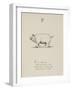 Pig Illustrations and Verse From Nonsense Alphabets by Edward Lear.-Edward Lear-Framed Premium Giclee Print