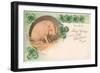 Pig in Clover-null-Framed Giclee Print