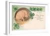 Pig in Clover-null-Framed Giclee Print