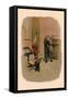 Pig in Dunce Cap and School Master-A. Gual-Framed Stretched Canvas
