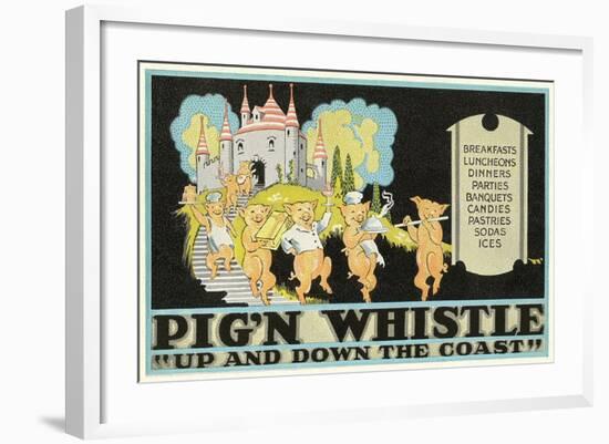 Pig'N Whistle Advertisement-null-Framed Art Print