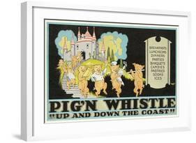 Pig'N Whistle Advertisement-null-Framed Art Print