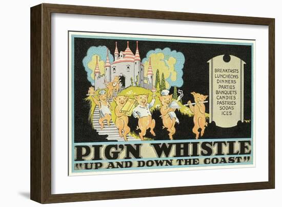 Pig'N Whistle Advertisement-null-Framed Art Print