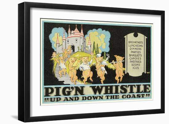 Pig'N Whistle Advertisement-null-Framed Art Print