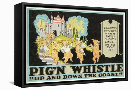 Pig'N Whistle Advertisement-null-Framed Stretched Canvas