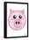 Pig Oink Text Poster-null-Framed Poster