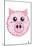 Pig Oink Text Poster-null-Mounted Poster