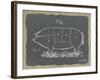 Pig on Burlap-Gwendolyn Babbitt-Framed Art Print