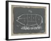 Pig on Burlap-Gwendolyn Babbitt-Framed Art Print