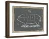 Pig on Burlap-Gwendolyn Babbitt-Framed Art Print