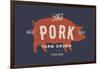 Pig, Pork - Vintage-foxysgraphic-Framed Art Print