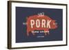 Pig, Pork - Vintage-foxysgraphic-Framed Art Print