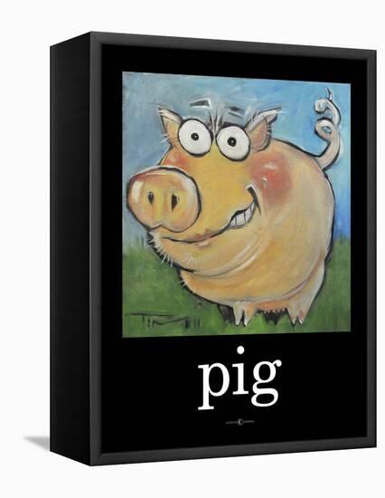 Pig Poster-Tim Nyberg-Framed Stretched Canvas